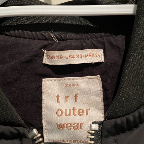 Black Zara TRF bombed jacket. Size XS. - Picture 3 of 3